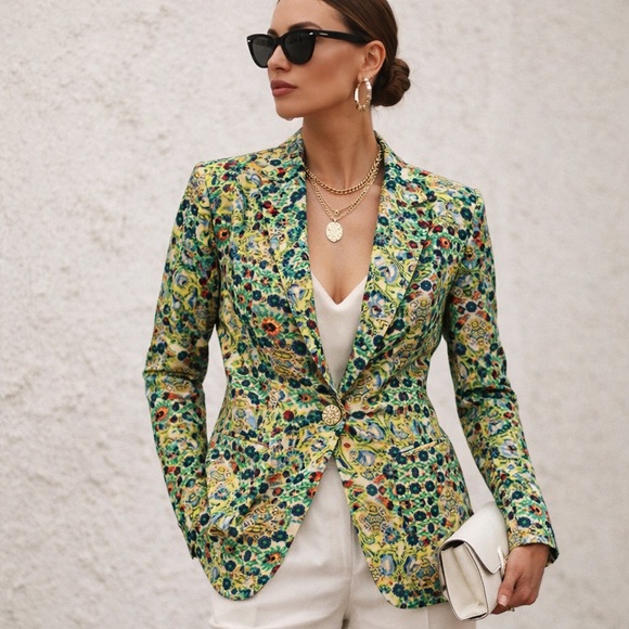MaxMara Italian Vibrant Multicolor Blazer - Picture 11 of 11